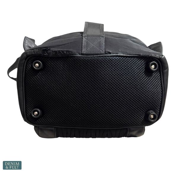 MIU MIU Black Faille Crystal Embellished Beaded Leather Trim Mini Luxe‎ Backpack main image 11